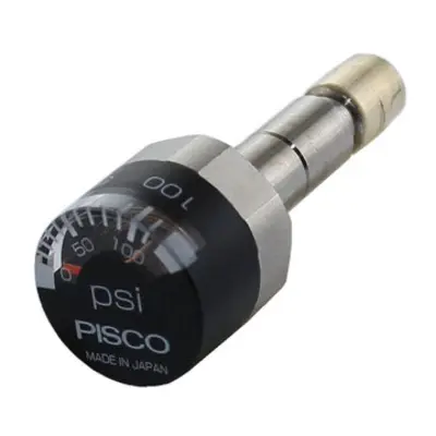 Pisco Pressure Gauge with Male 1/4" Press-in Fitting