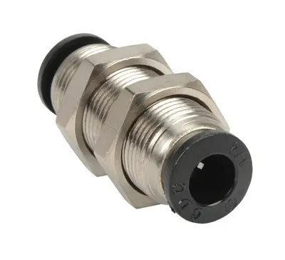 Bulkhead, 1/4" Press-in x 1/4" Press-in