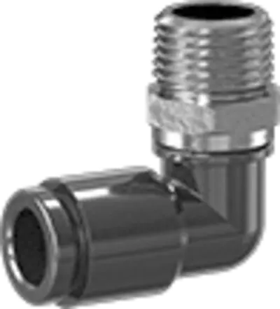 Swivel Elbow, 1/8" NPT Male x 1/4" Press-in