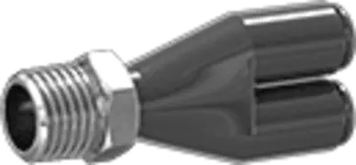 Swivel Wye, 1/4" NPT Male x 1/4" Press-in