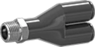 Swivel Wye, 1/8" NPT Male x 1/4" Press-in