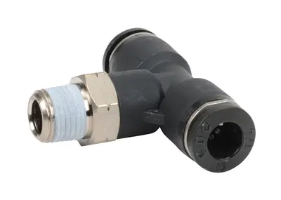 Tee - Branch, 1/8" NPT Male x 1/4" Press-in