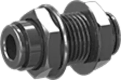 Through-Wall Straight, 1/4" Press-in x 1/4" Press-in